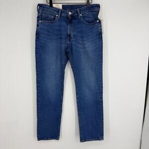 H&M Jean Straight Regular Fit brand New Mens Denim Blue Jeans 33 x 32